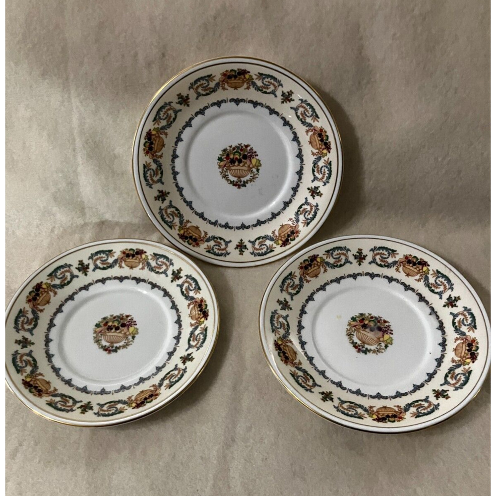 3-Aynsley Fine Bone China "Banquet" 5 3/4" Saucers